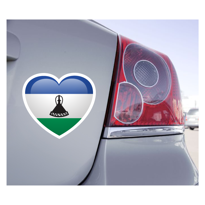Sticker Love Drapeau Lesotho - 1