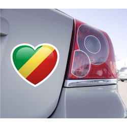 Sticker Love Drapeau Congo - 1