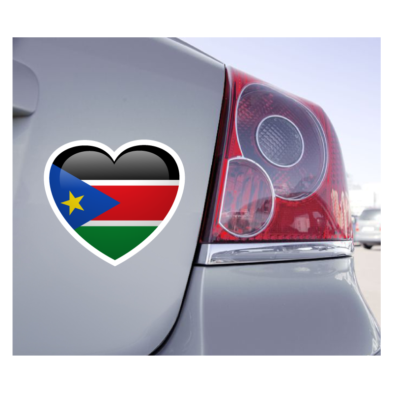 Sticker Love Drapeau Soudan du Sud - 1