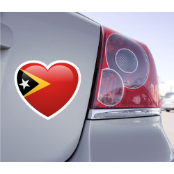 Sticker Love Drapeau Timor oriental - 1