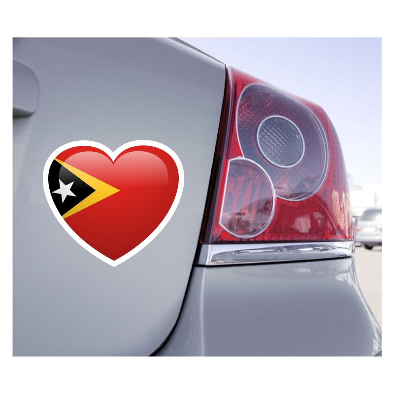 Sticker Love Drapeau Timor oriental - 1