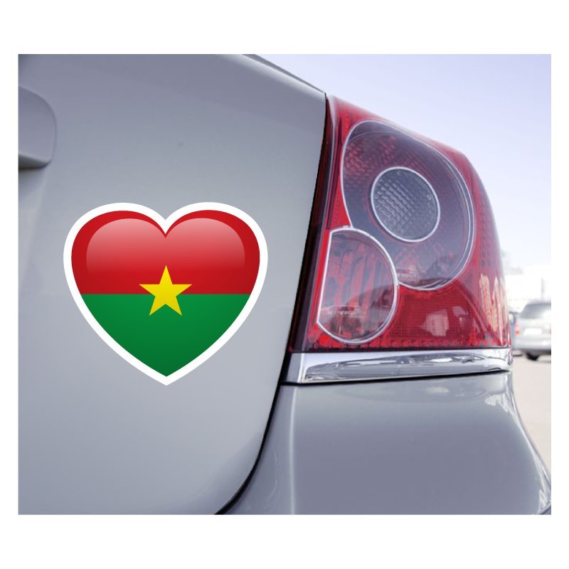 Sticker Love Drapeau Burkina Faso - 1