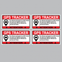 4 Stickers Voiture GPS TRACKER - 1