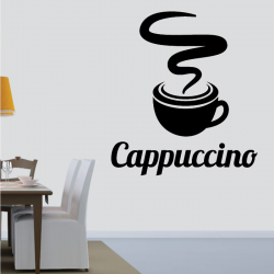 Sticker Mural Cuisine Cappuccino Chaud - 1