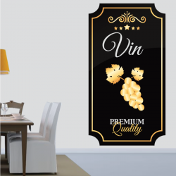Sticker Mural Cuisine Vin Grappe Premium Quality - 1