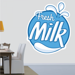 Sticker Mural Cuisine Fresh Milk - 1