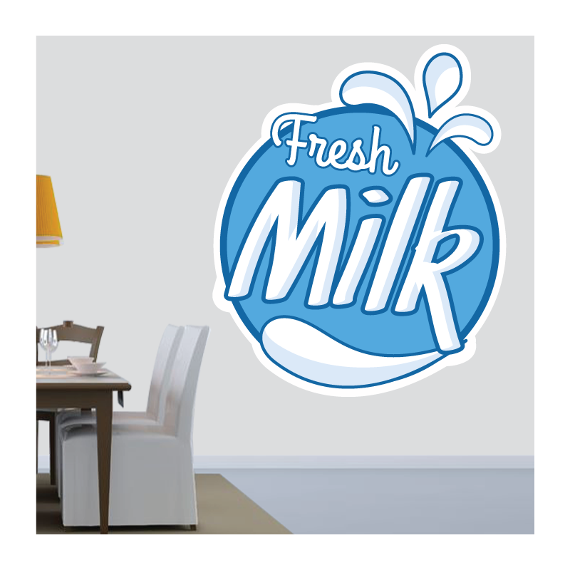 Sticker Mural Cuisine Fresh Milk - 1