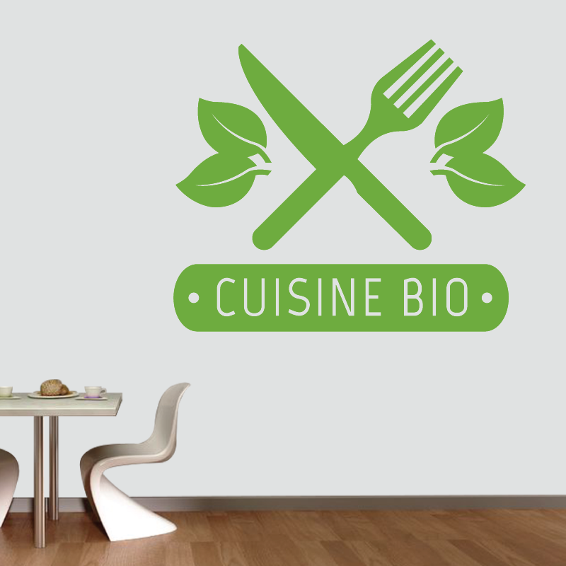 Sticker Mural Cuisine Bio - 9