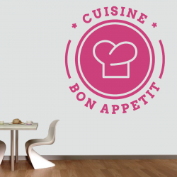 Sticker Mural Cuisine Toque Bon Appetit - 6