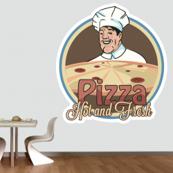 Sticker Mural Cuisine Pizza - 1