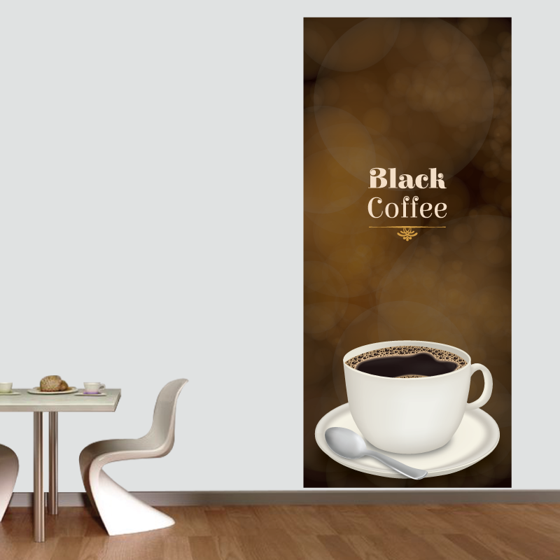 Sticker Mural Cuisine Black Coffee - 1