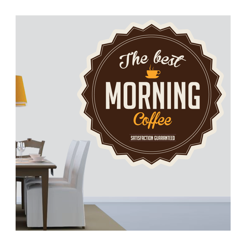 Sticker Mural Cuisine Morning Coffe - 1