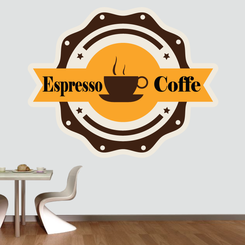 Sticker Mural Cuisine Espresso Coffe - 1
