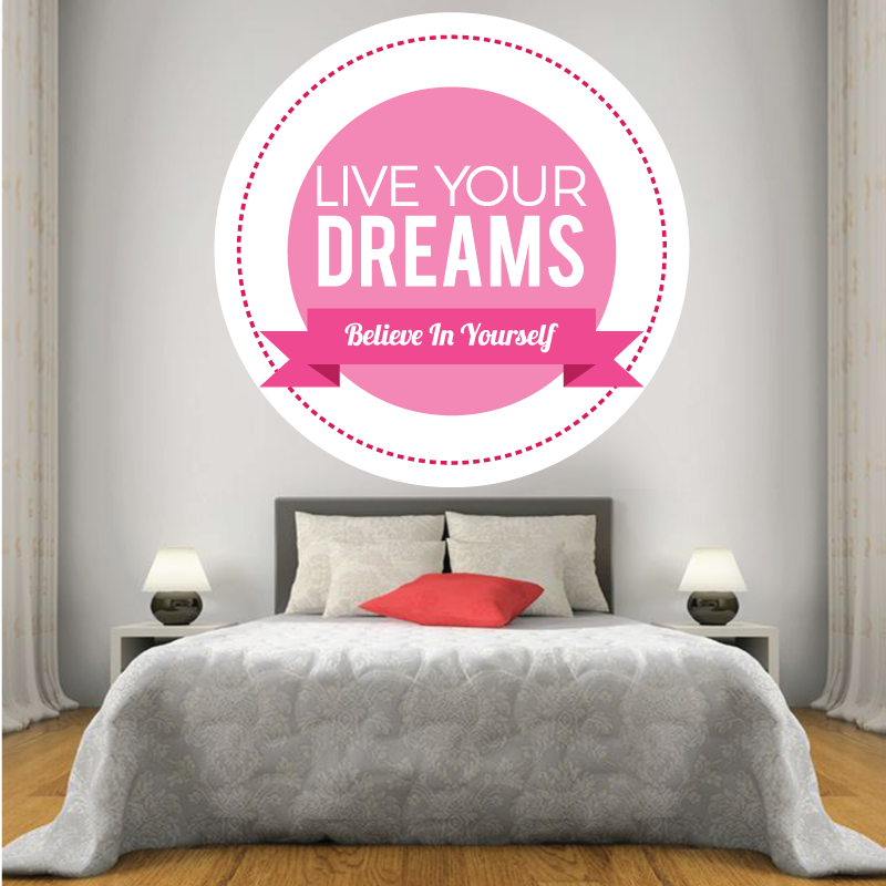 Sticker Mural Live Your Dreams - 1