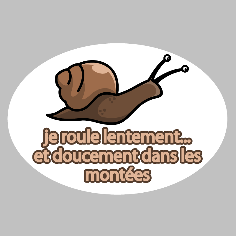 Sticker Je roule doucement dans les montées