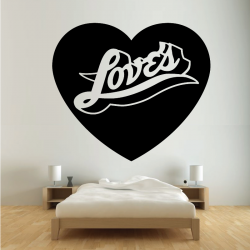 Sticker Mural Coeur Love - 1