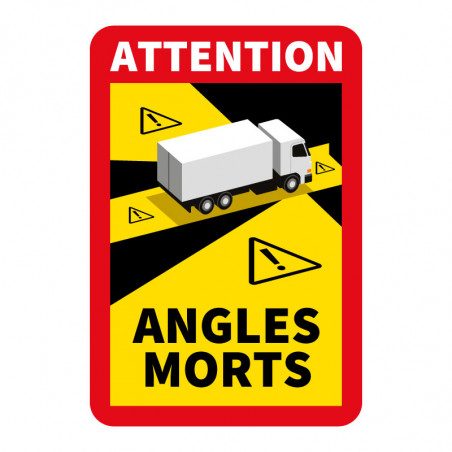 Lot De 3 Stickers Angles Morts Pour Camion