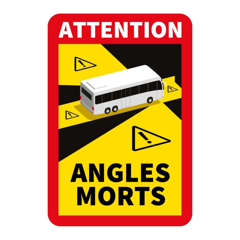 Lot De 3 Autocollants Angles Morts Pour Bus