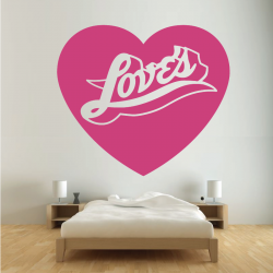 Sticker Mural Coeur Love