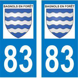 Sticker Plaque Bagnols-en-Forêt 83600
