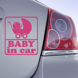 Sticker Baby in car - stroller