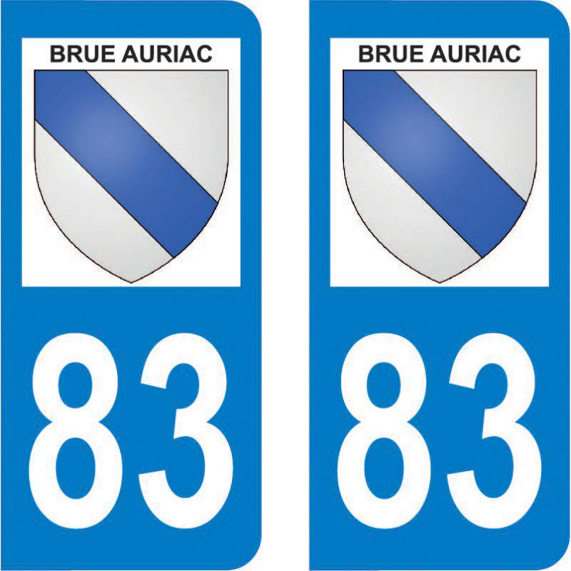 Autocollant Plaque Brue-Auriac 83119