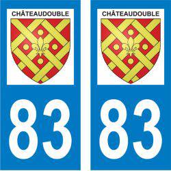 Autocollant Plaque Châteaudouble 83300