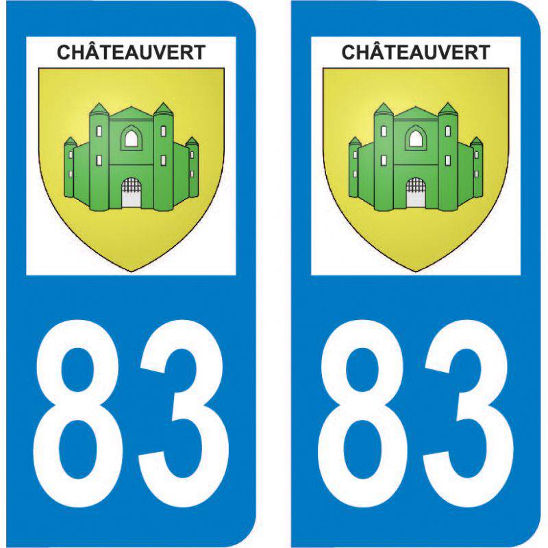 Autocollant Plaque Châteauvert 83670
