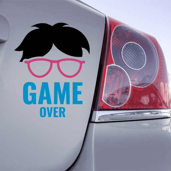 Sticker Game Over Autocollant Game Over ZoneStickers
