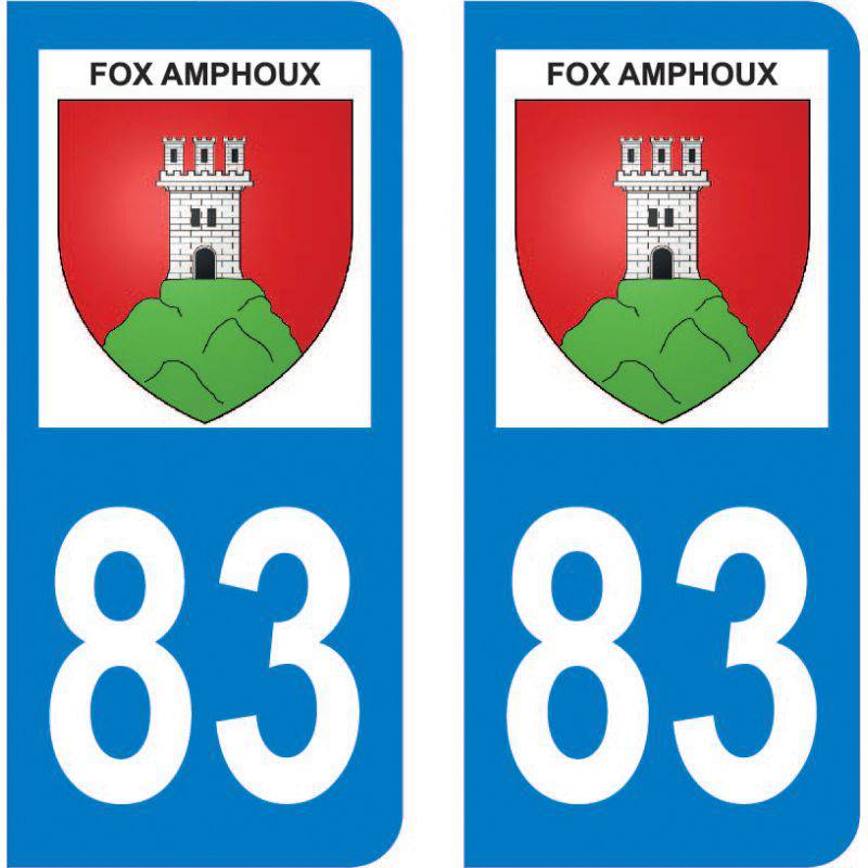 Autocollant Plaque Fox-Amphoux 83670