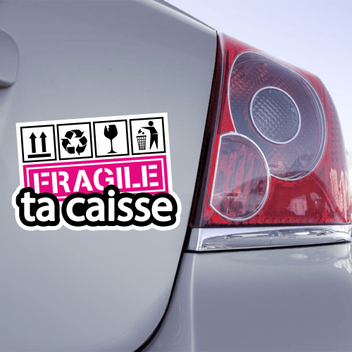 Autocollant Fragile Ta Caisse - Logo - 1