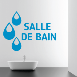 Sticker Mural Salle De Bain Gouttes D'eau