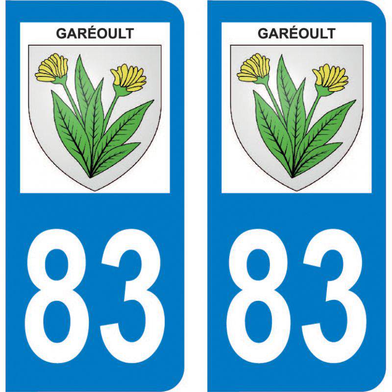 Autocollant Plaque Garéoult 83136