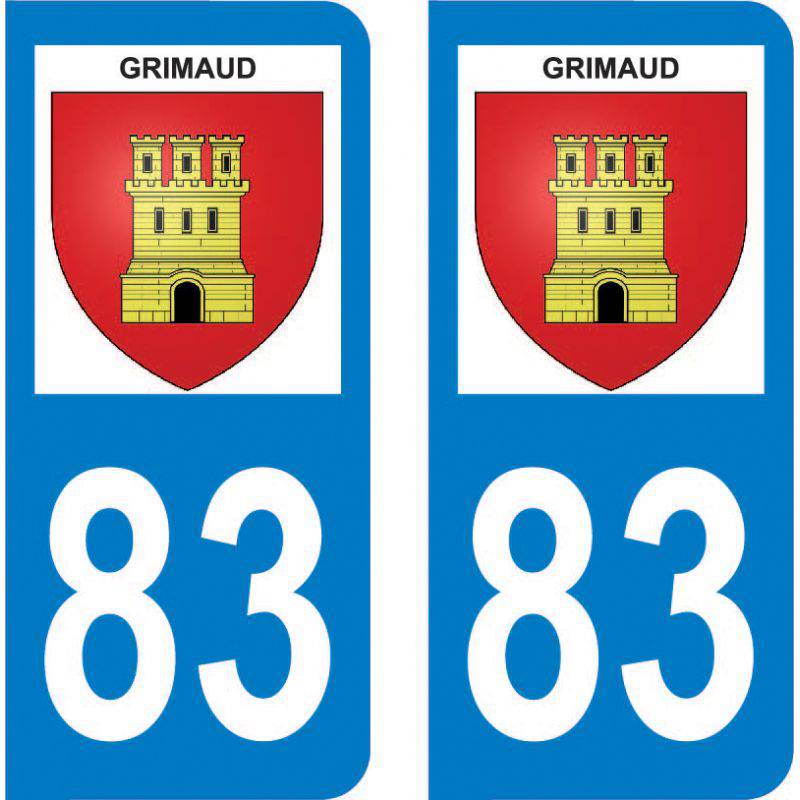 Autocollant Plaque Grimaud 83310 Autocollant Plaque Grimaud 83310