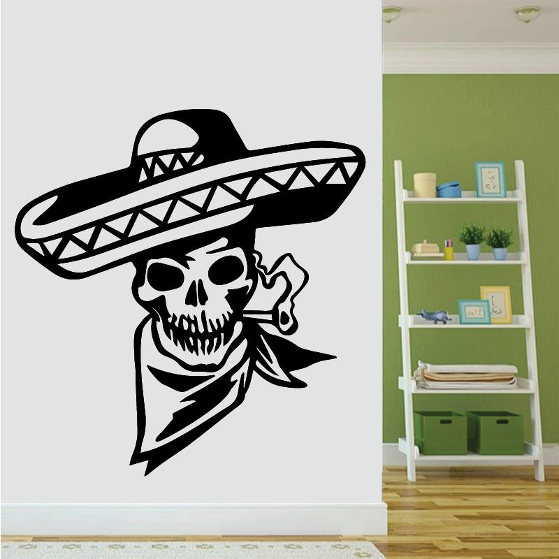Sticker Mural Mexican Skull - 1