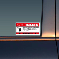 4 Autocollants Voiture Traceur GPS - 2
