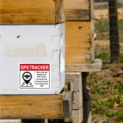 24 Autocollants Pour Ruche d'abeilles "GPS Tracker" - 1