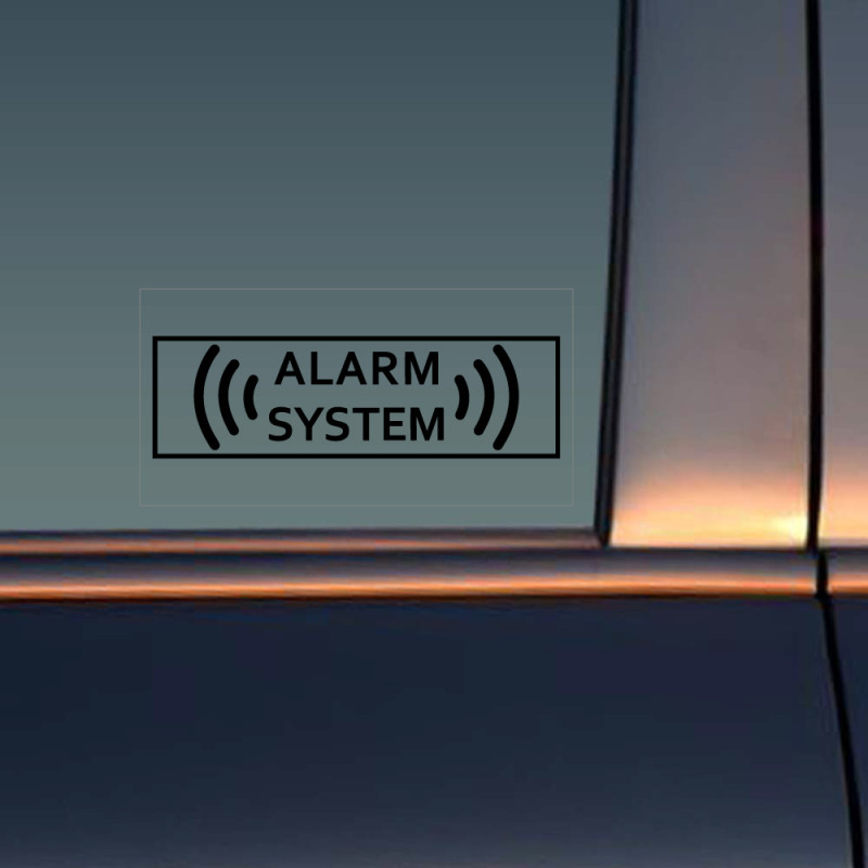 Sticker Alarme Voiture Sticker - ALARM SYSTEM - 1