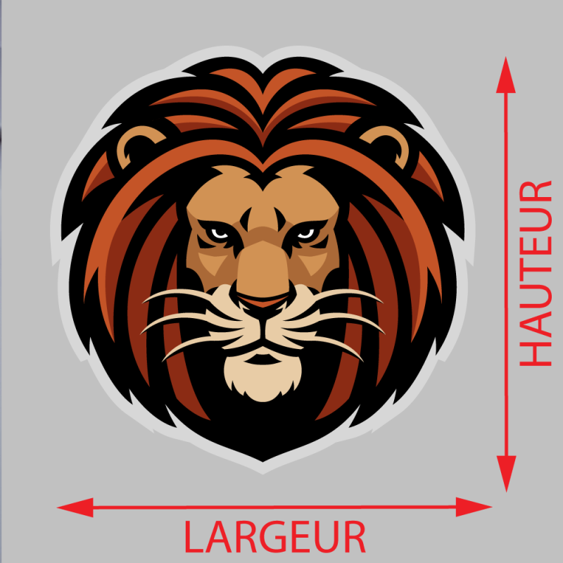 Autocollant 3D Tête De Loup Lion – Emblème Voiture Noir Mat, Portières & Coffre, Sans Lettres