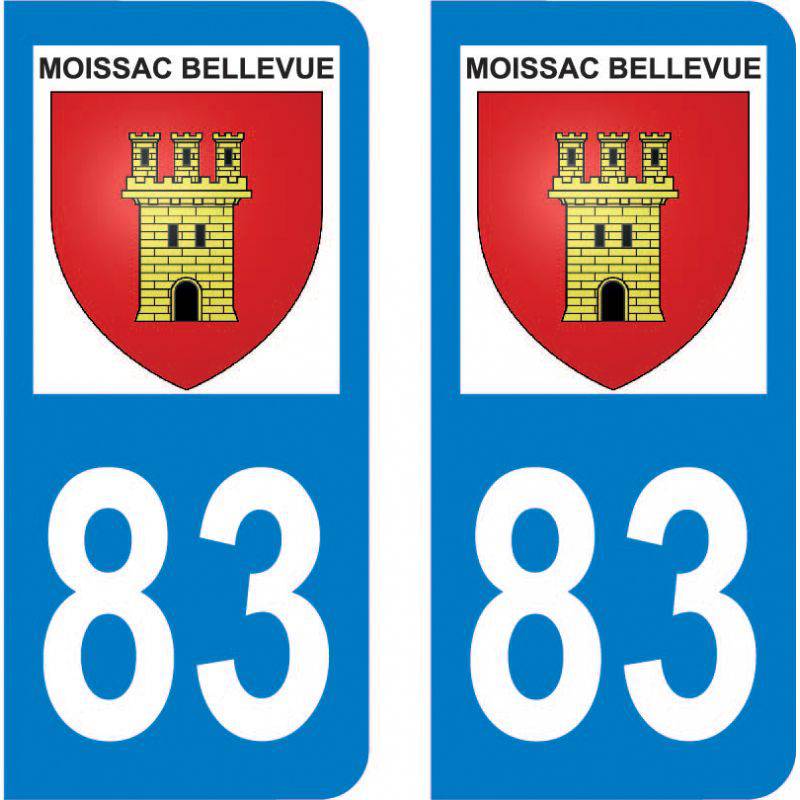 Autocollant Plaque Moissac-Bellevue 83630