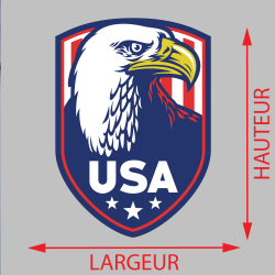 Adhésif Logo USA Aigle