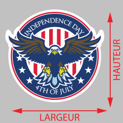 Sticker Independence Day USA