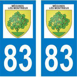 Sticker Plaque Méounes-lès-Montrieux 83136