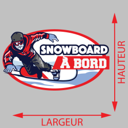Autocollant Snowboardeur à Bord