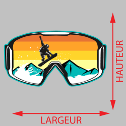 Autocollant Lunettes Snowboard