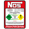 Autocollant Etiquette NOS Nitrous Oxide Systems