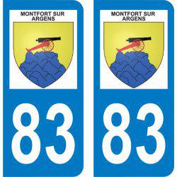 Autocollant Plaque Montfort-sur-Argens 83570