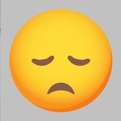 Sticker Emoji déçu