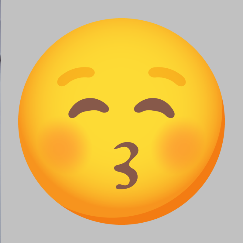 Sticker Emoji bisou Autocollant Emoji bisou ZoneStickers