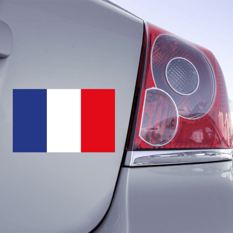 Autocollant Drapeau Français - 4 Tailles (S à XL) - Vinyle Résistant Extérieur - Pour Voiture, Casque, Etc.